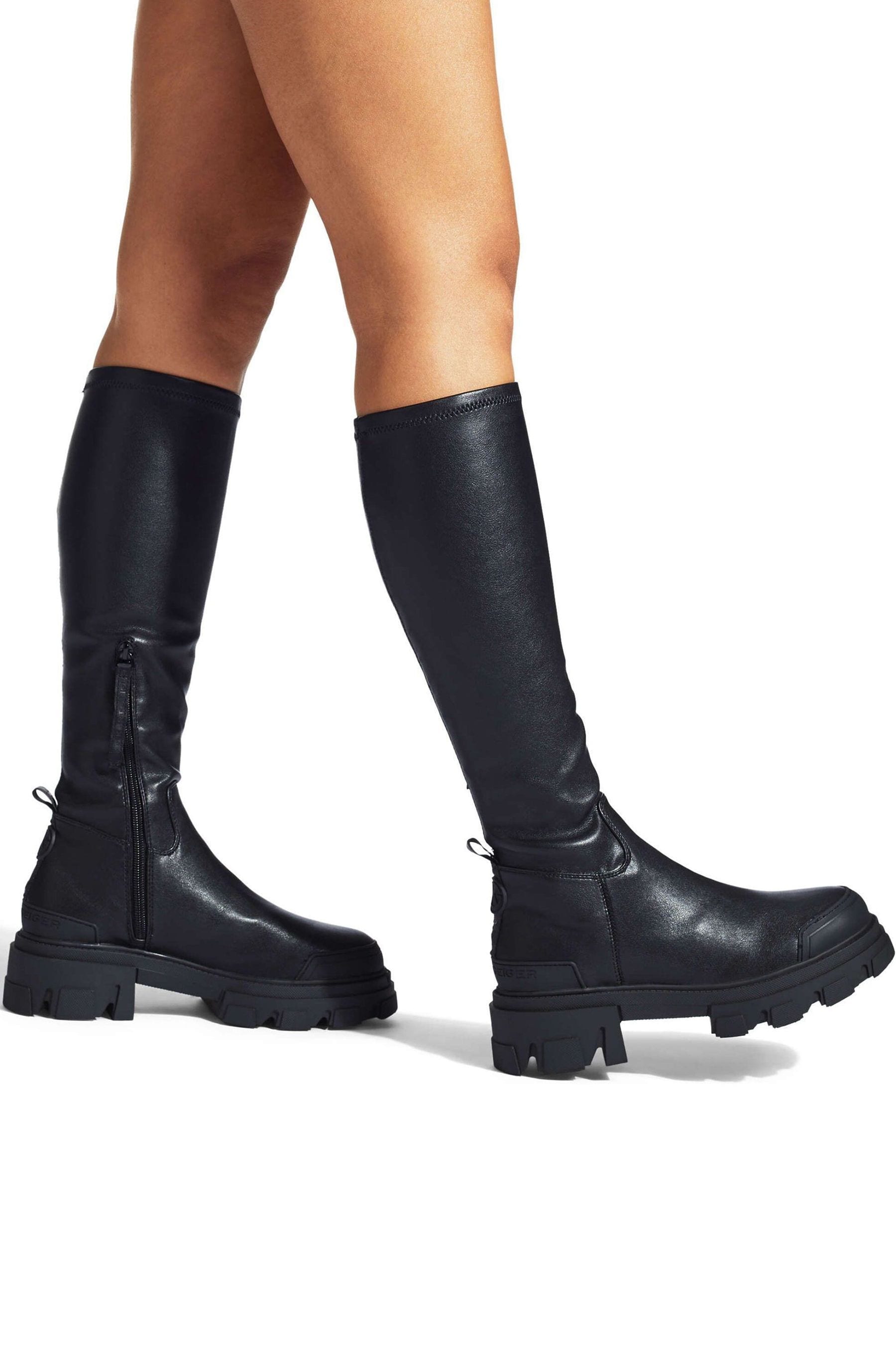 Buy KG Kurt Geiger Black Trekker Sock Knee Boots from the Next UK online shop