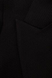 Reiss Black Laura Double Breasted Twill Blazer - Image 8 of 11