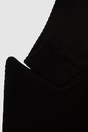 Reiss Black Laura Double Breasted Twill Blazer - Image 9 of 11