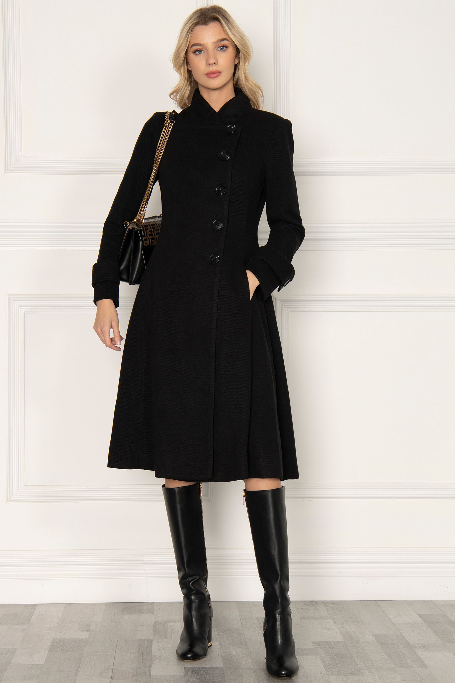 Long fit and flare coat uk cheap