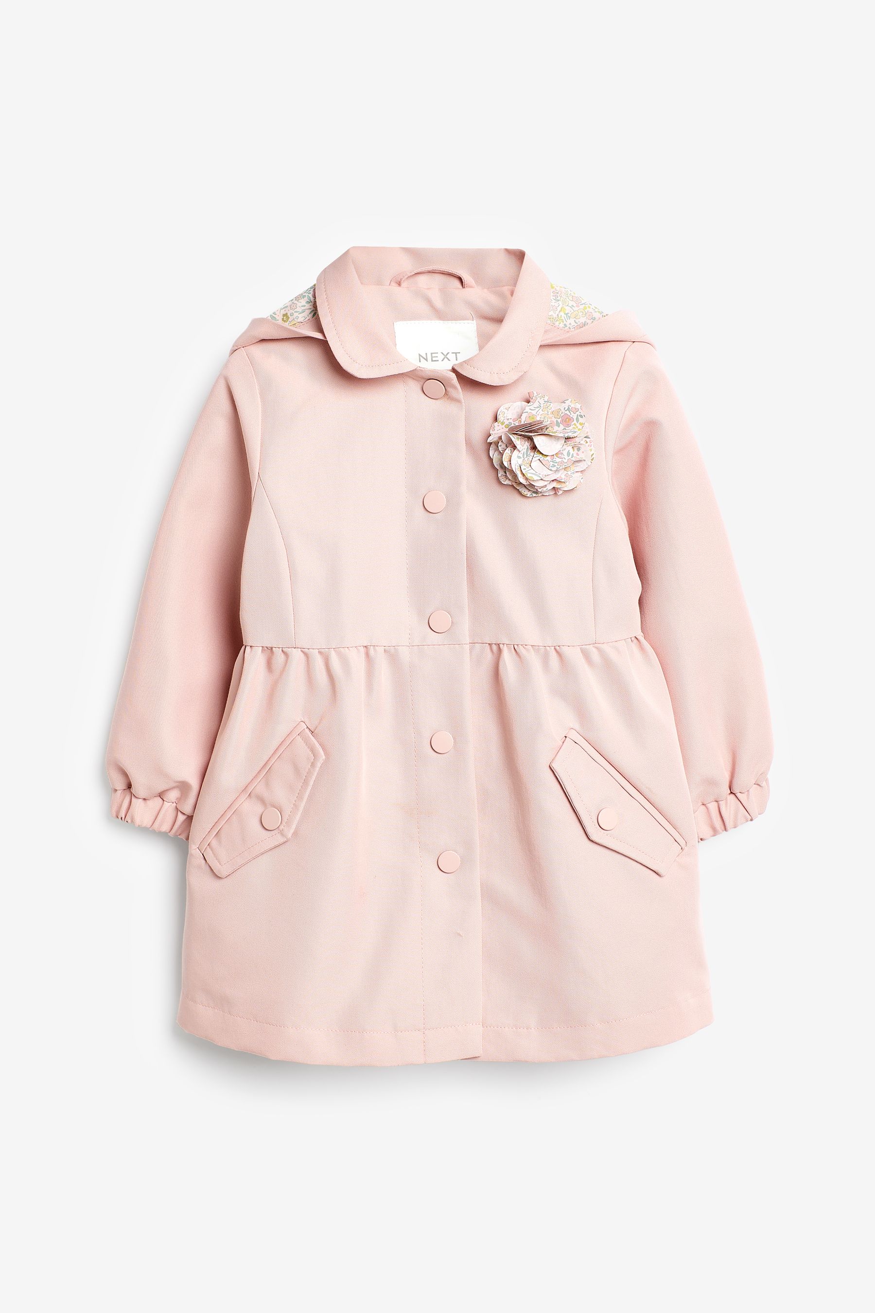 Buy Pink Shower Resitant Corsage Trench Coat 3mths 7yrs from Next Luxembourg