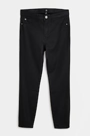 River Island Black Petite Mid Rise Coated Skinny Jeans - Image 4 of 5
