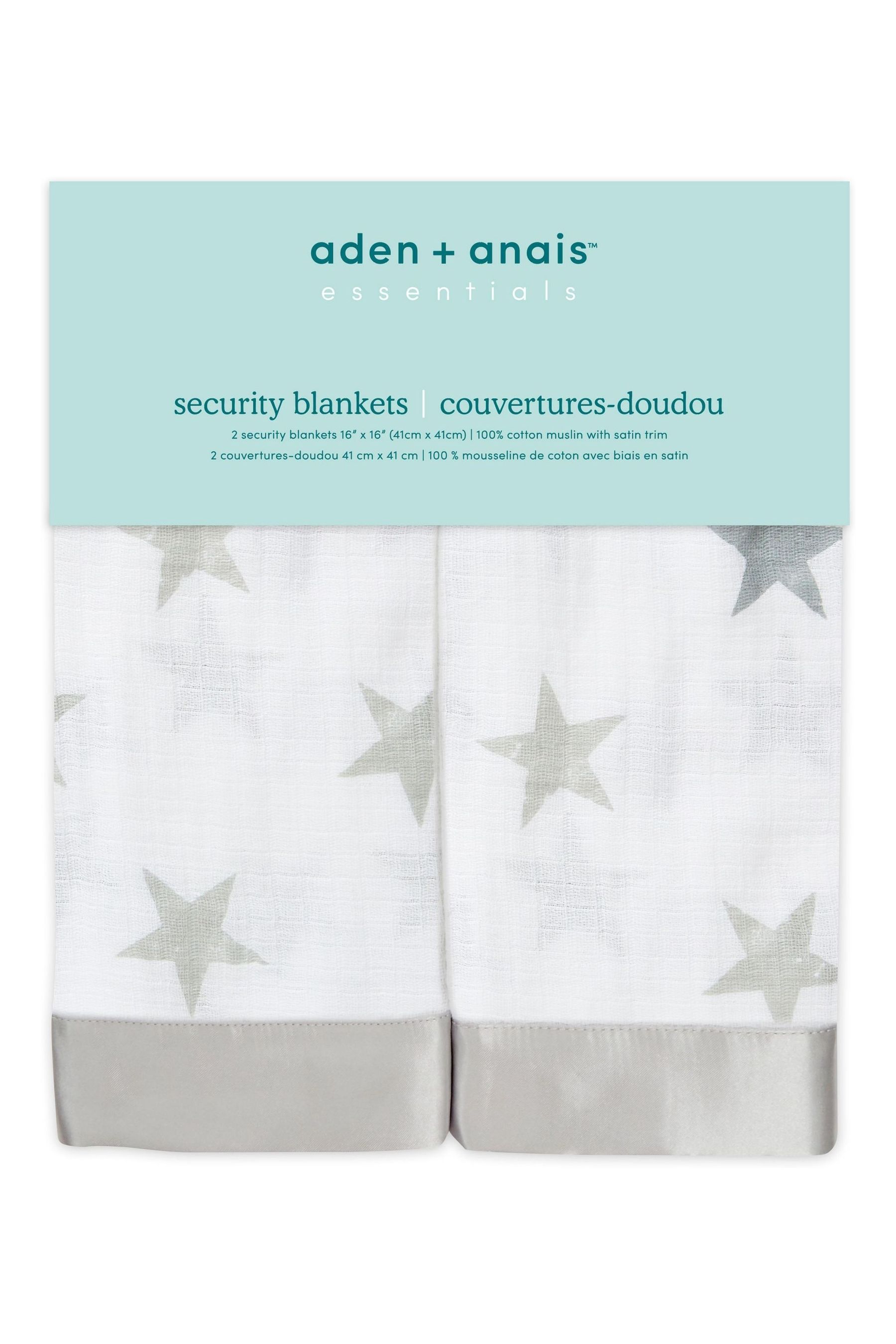 Buy aden anais Grey Essentials Muslin 100 Cotton Comforter Security Blankets 2 Pack from Next Luxembourg