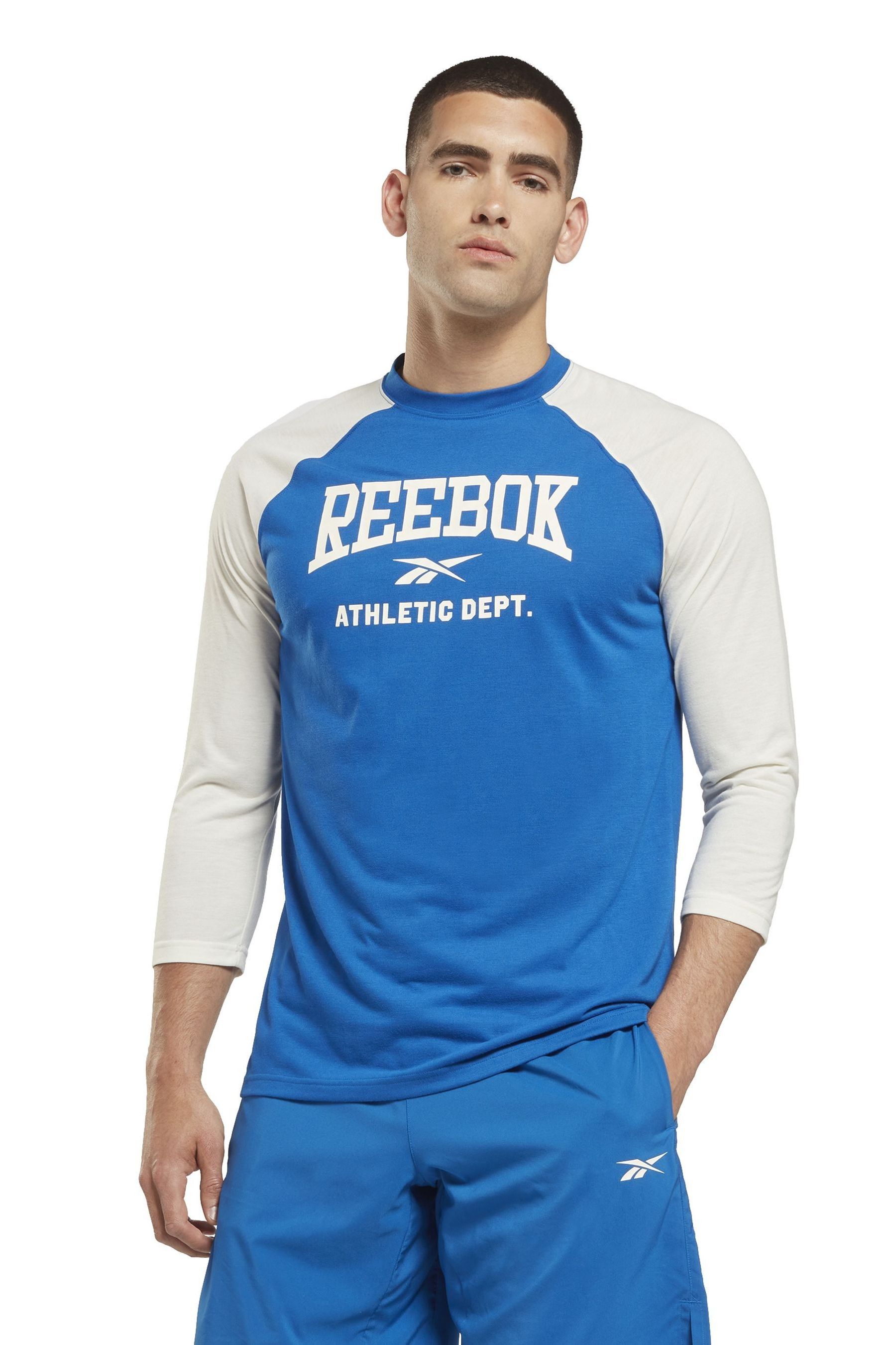 Buy Reebok Blue Workout Ready Supremium 3 4 T Shirt from Next Finland