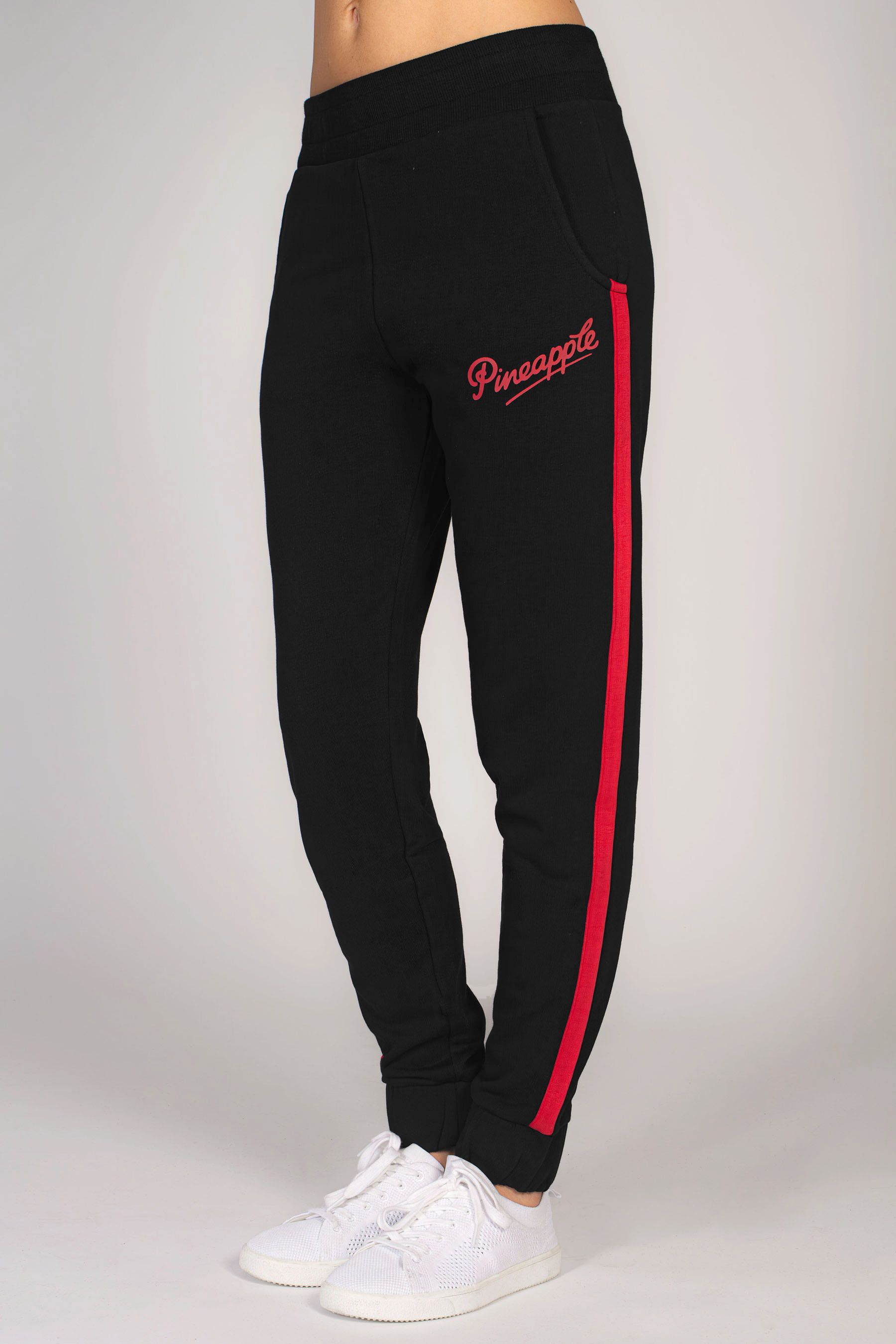 Buy Pineapple Black Womens Stripe Pocket Joggers from Next Gibraltar