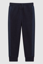 Reiss Navy Mara Junior Metallic Trim Joggers - Image 2 of 7