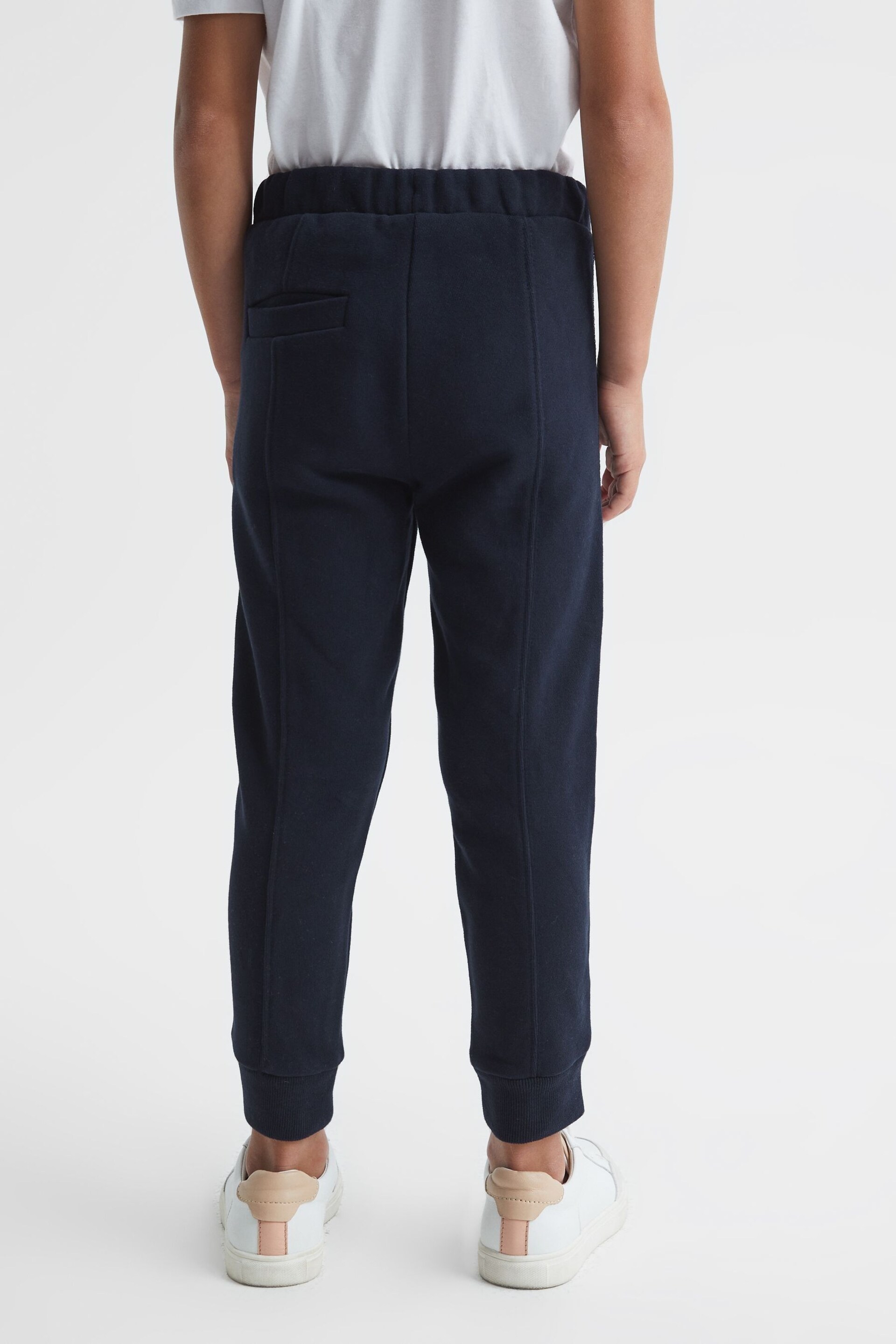 Reiss Navy Mara Junior Metallic Trim Joggers - Image 5 of 7