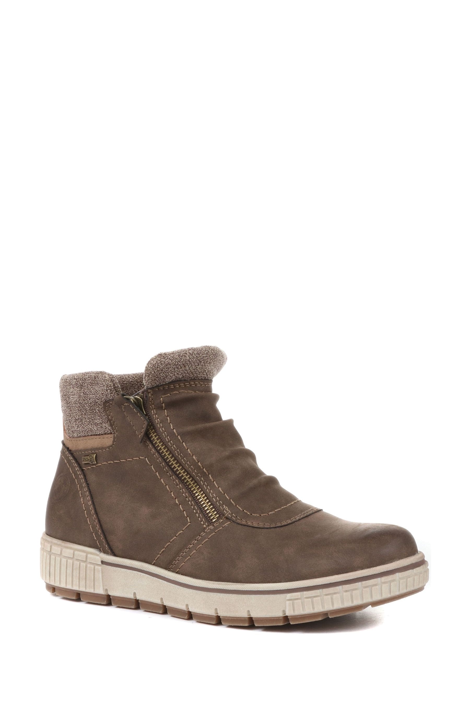 Buy Relife by Pavers Vegan Casual Brown Ankle Boots from Next Luxembourg