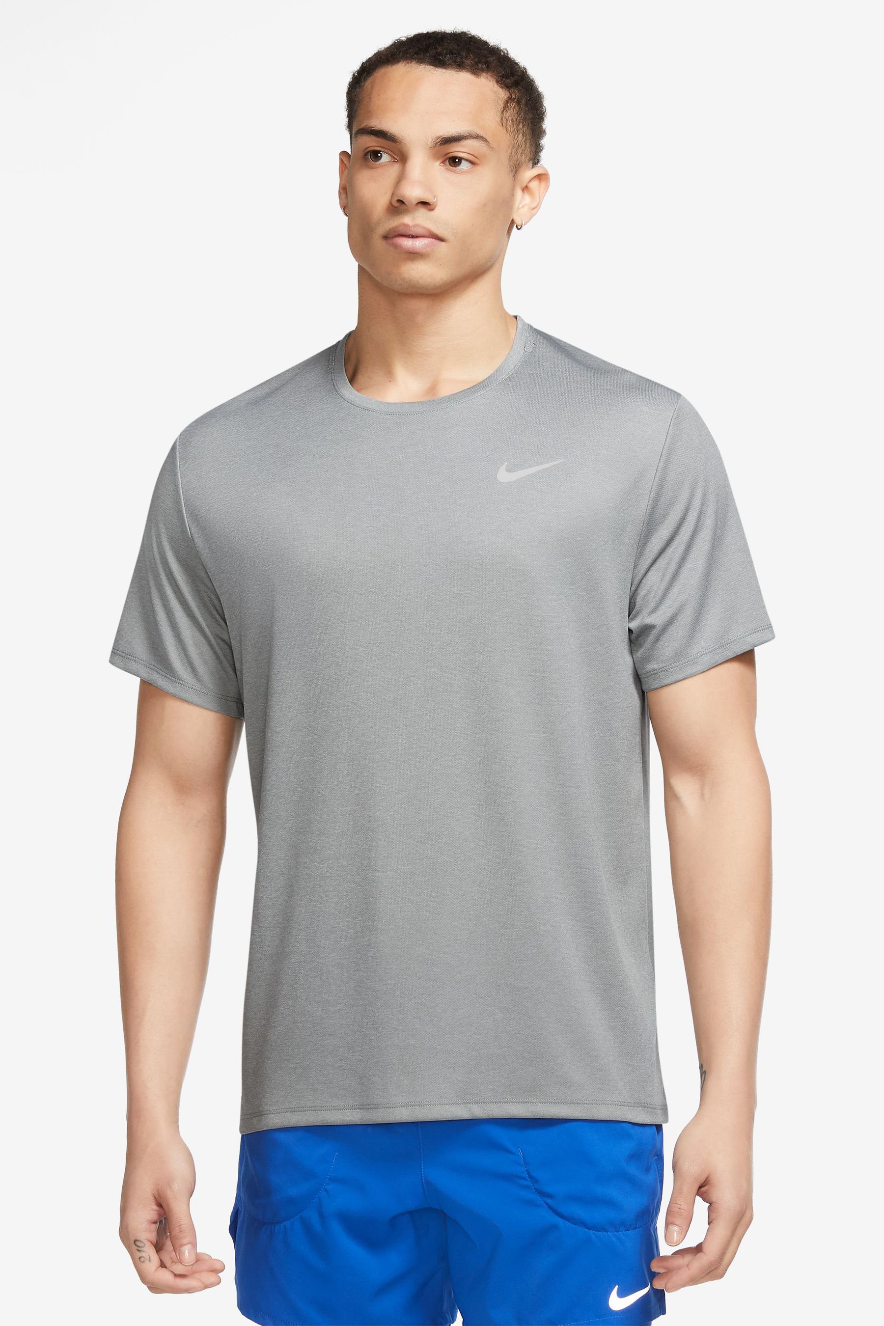 Nike miler t shirt grey hot sale