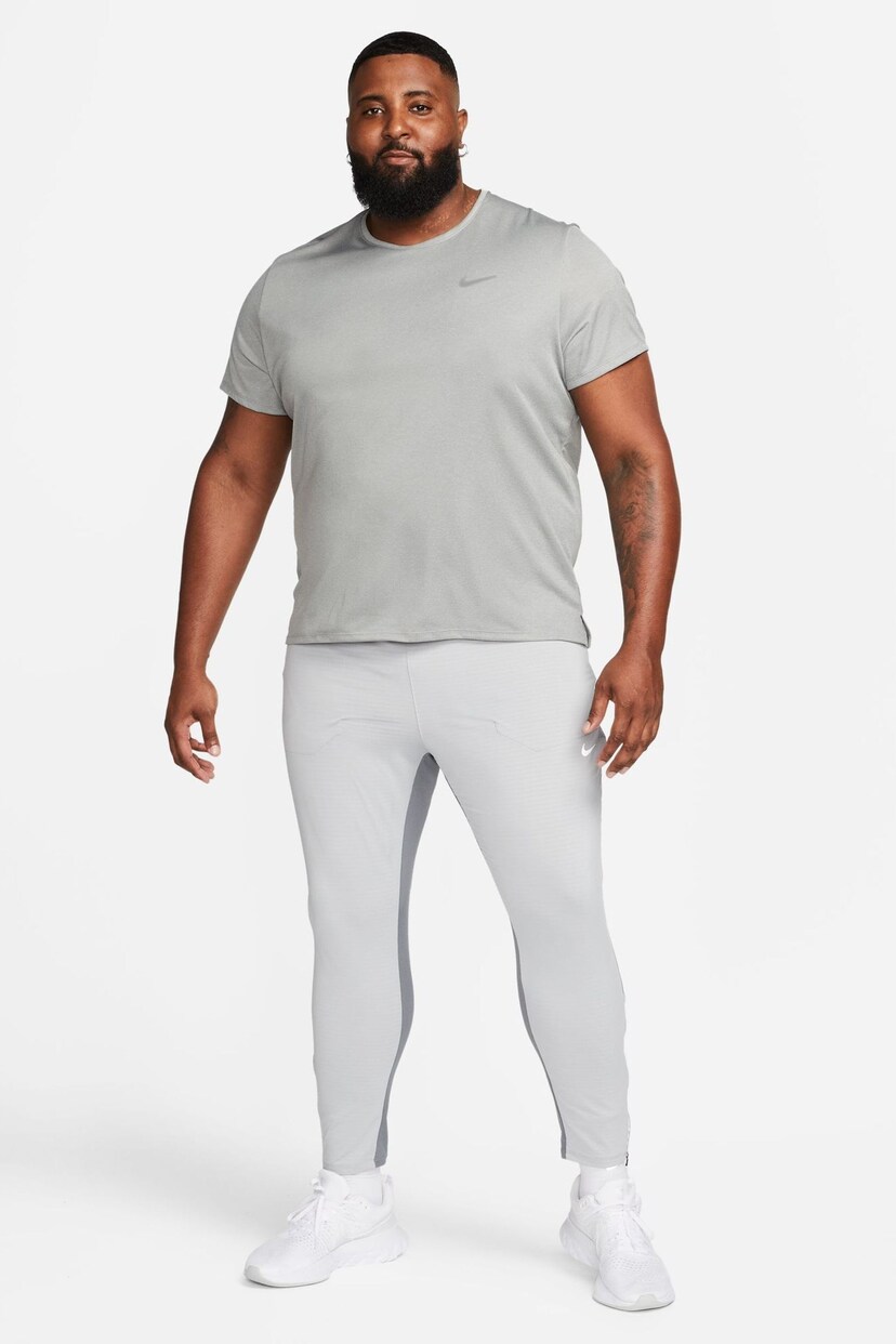 Nike Grey Miler Dri-FIT UV Running T-Shirt - Image 11 of 13