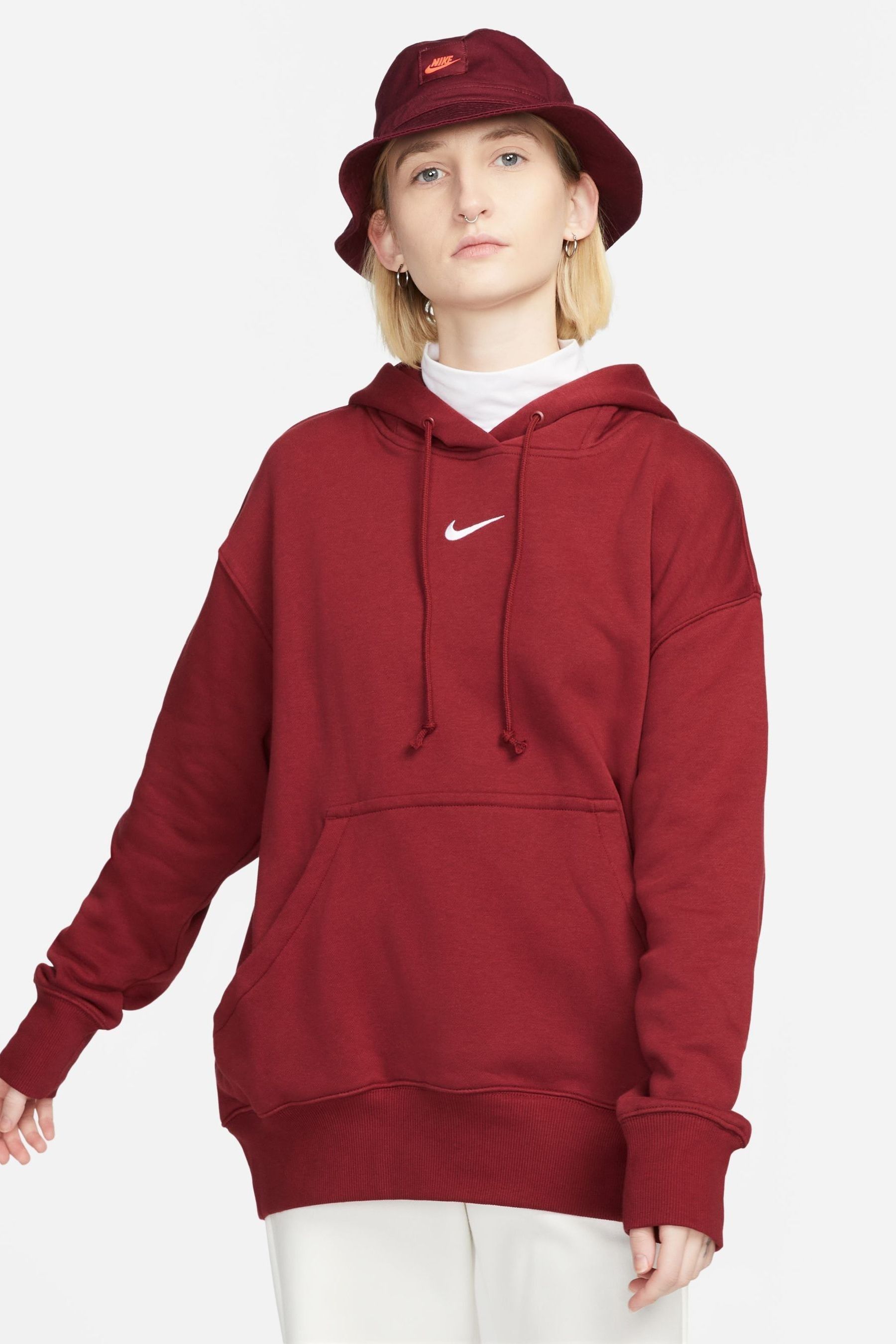 Burgundy nike hoodie online