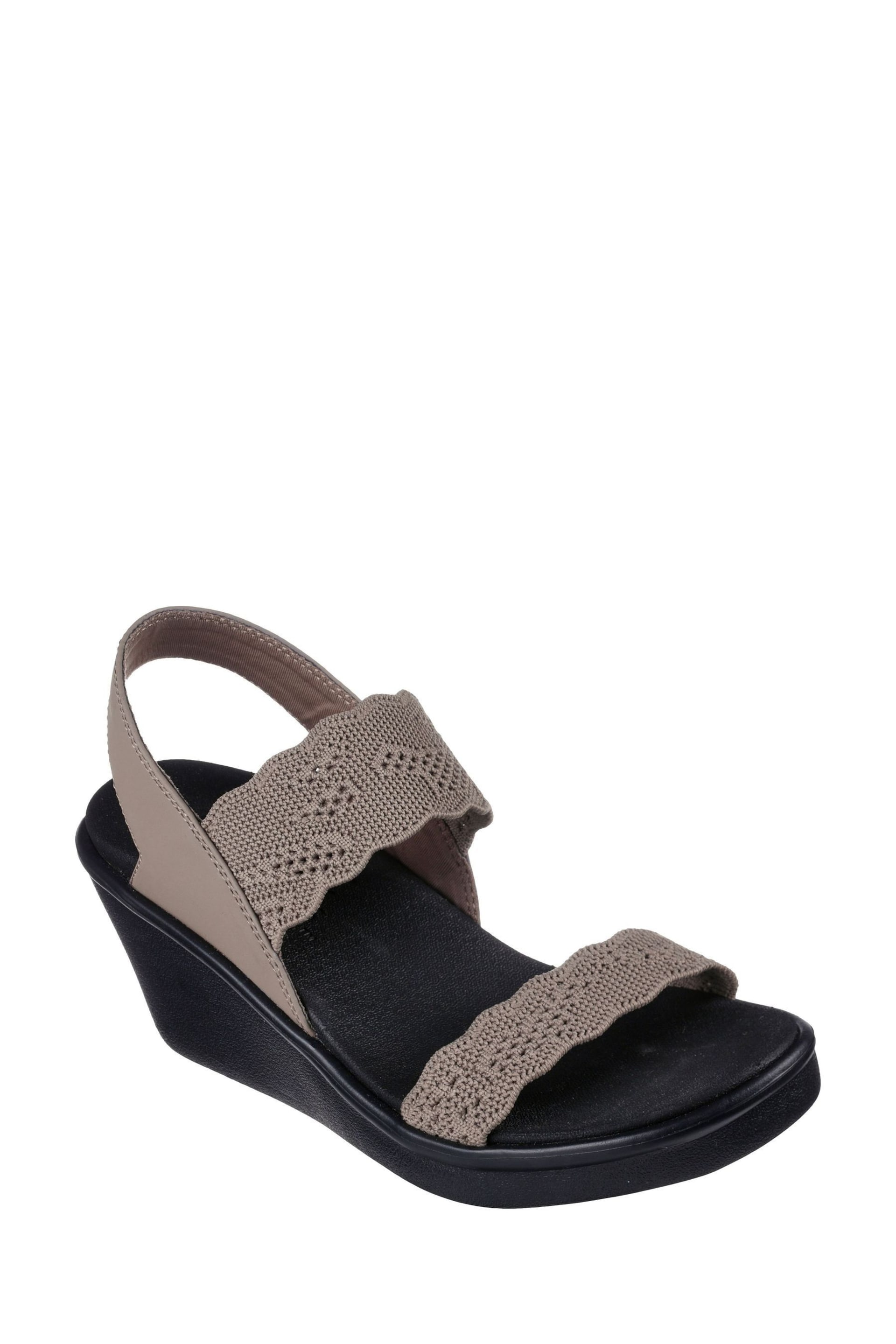 Skechers Brown Rumble On New Crush Womens Sandals - Image 2 of 6