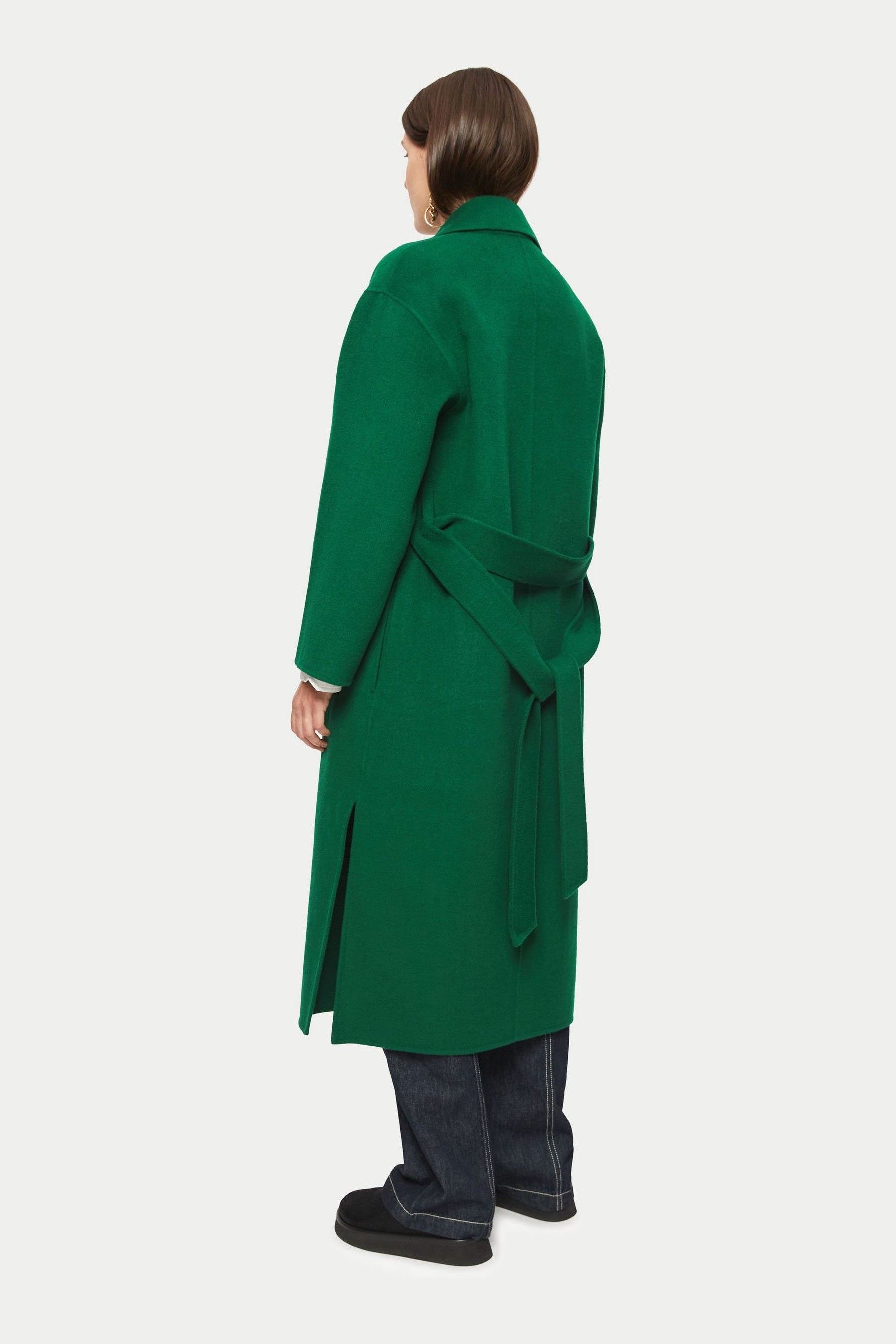 Buy Jigsaw Green Long Double Faced Coat from Next Ireland