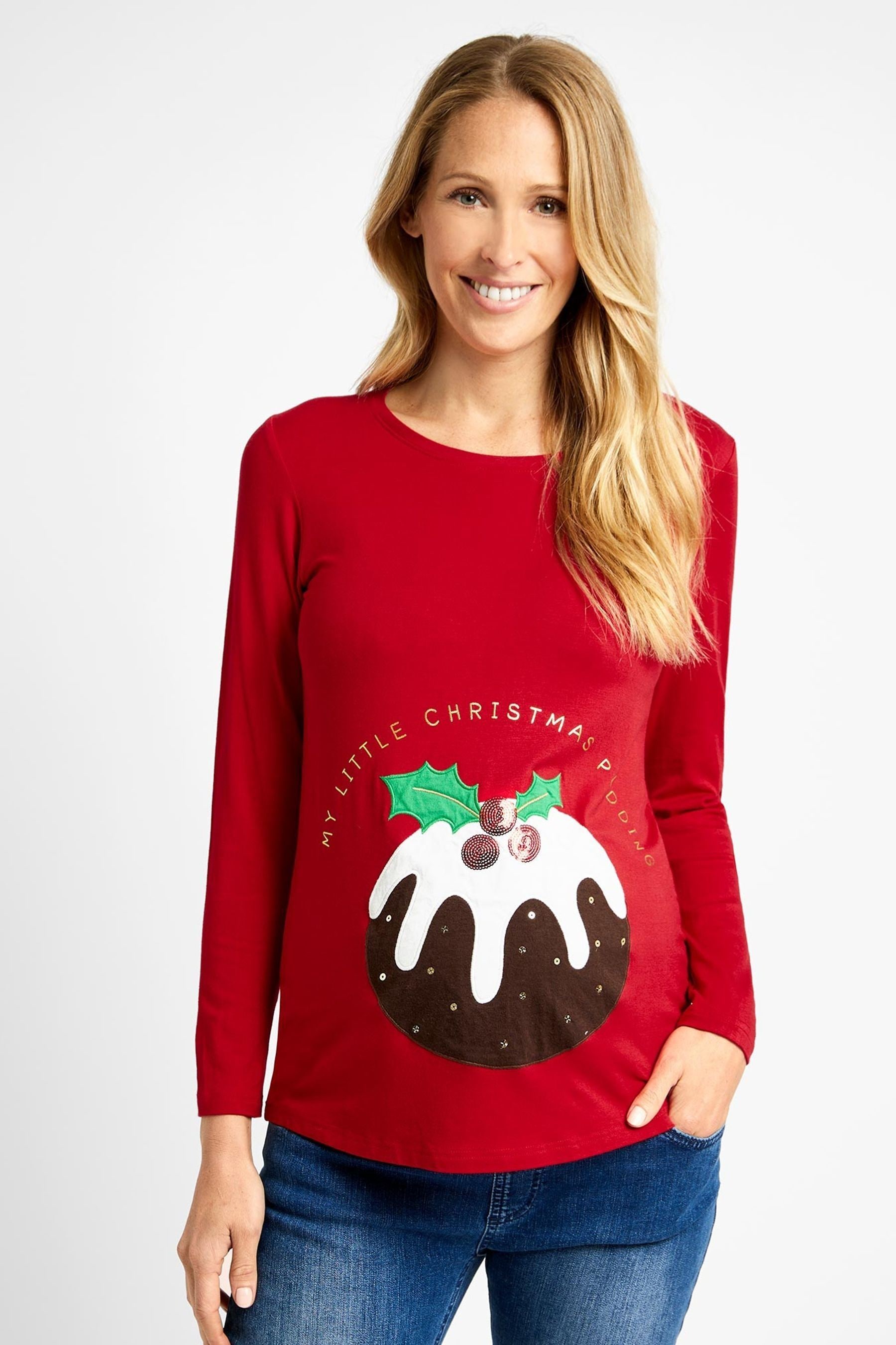 Christmas maternity top top