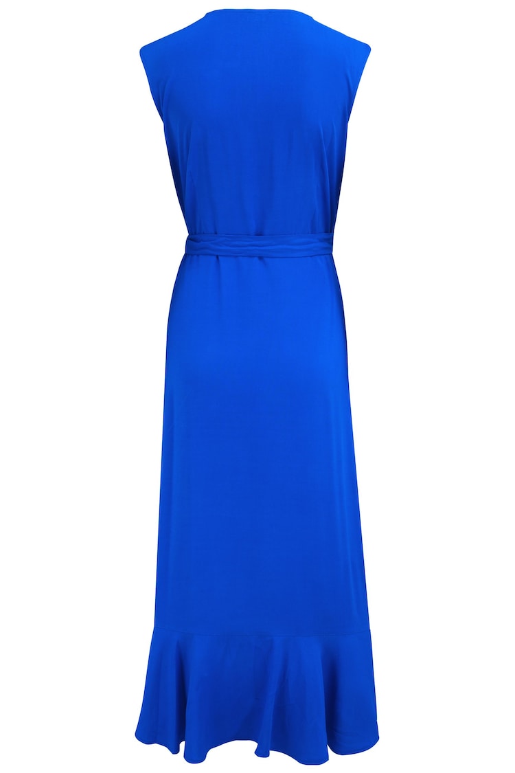 Pour Moi Blue Midaxi Wrap Dress - Image 5 of 5