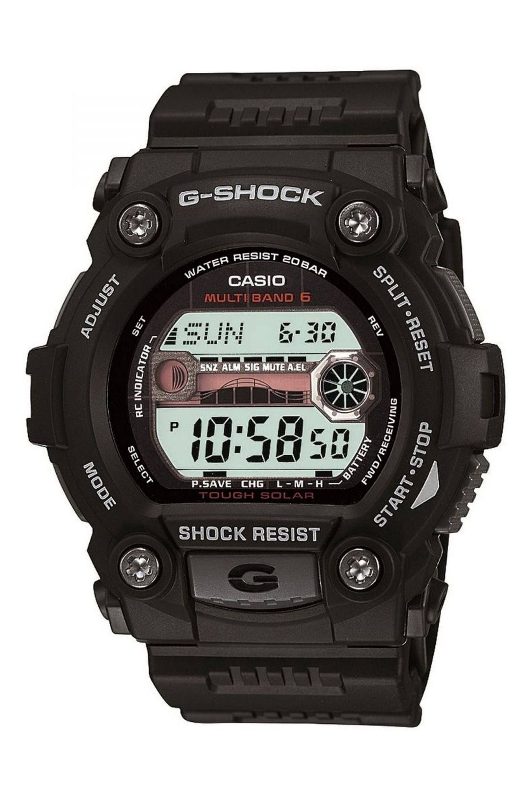 Buy Casio G Shock G Rescue Black and LCD Plastic Resin Solar Chronograph Radio Controlled Watch from the Next UK online shop