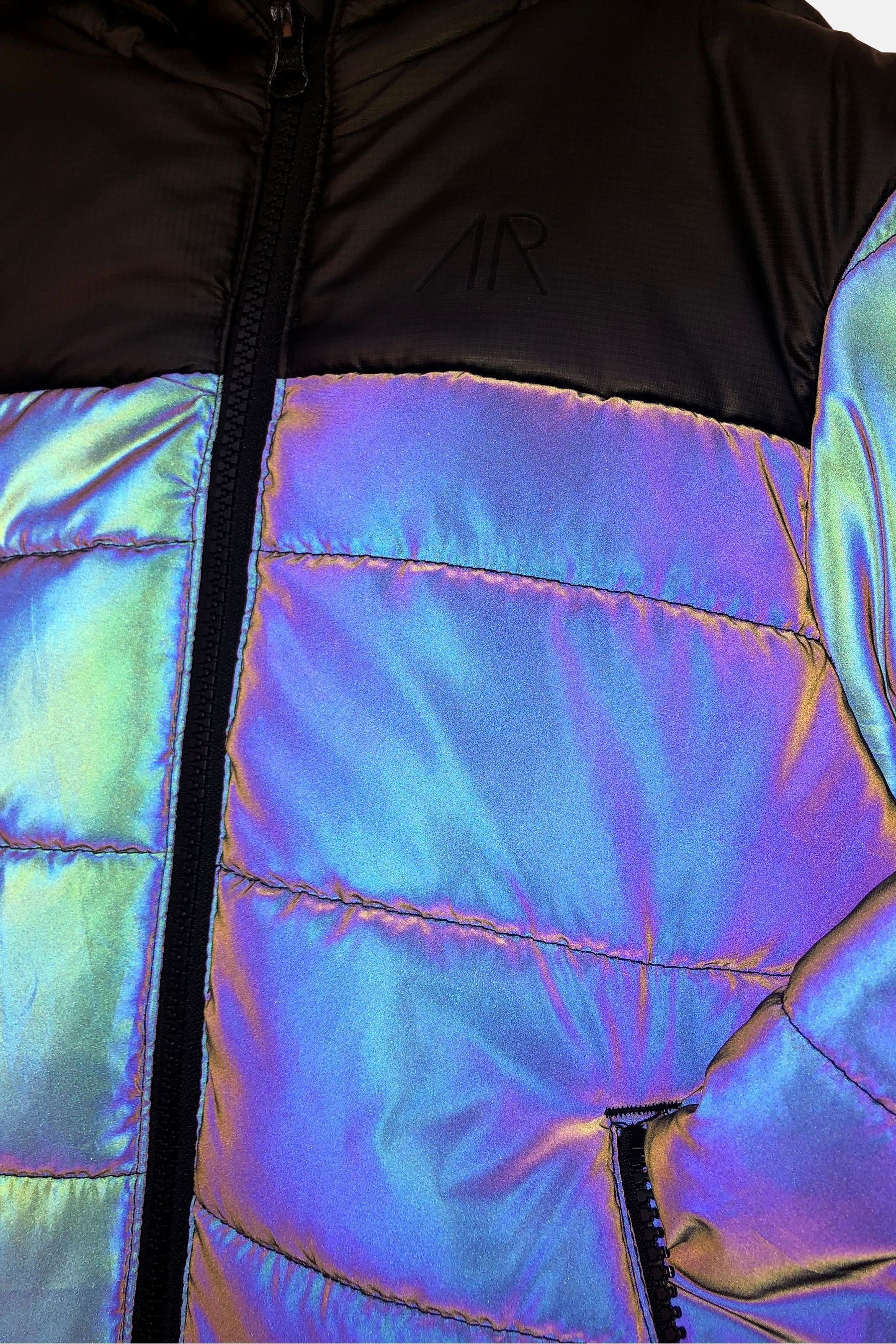 Buy Angel Rocket Chase Black Holographic Puffer Jacket from Next Luxembourg