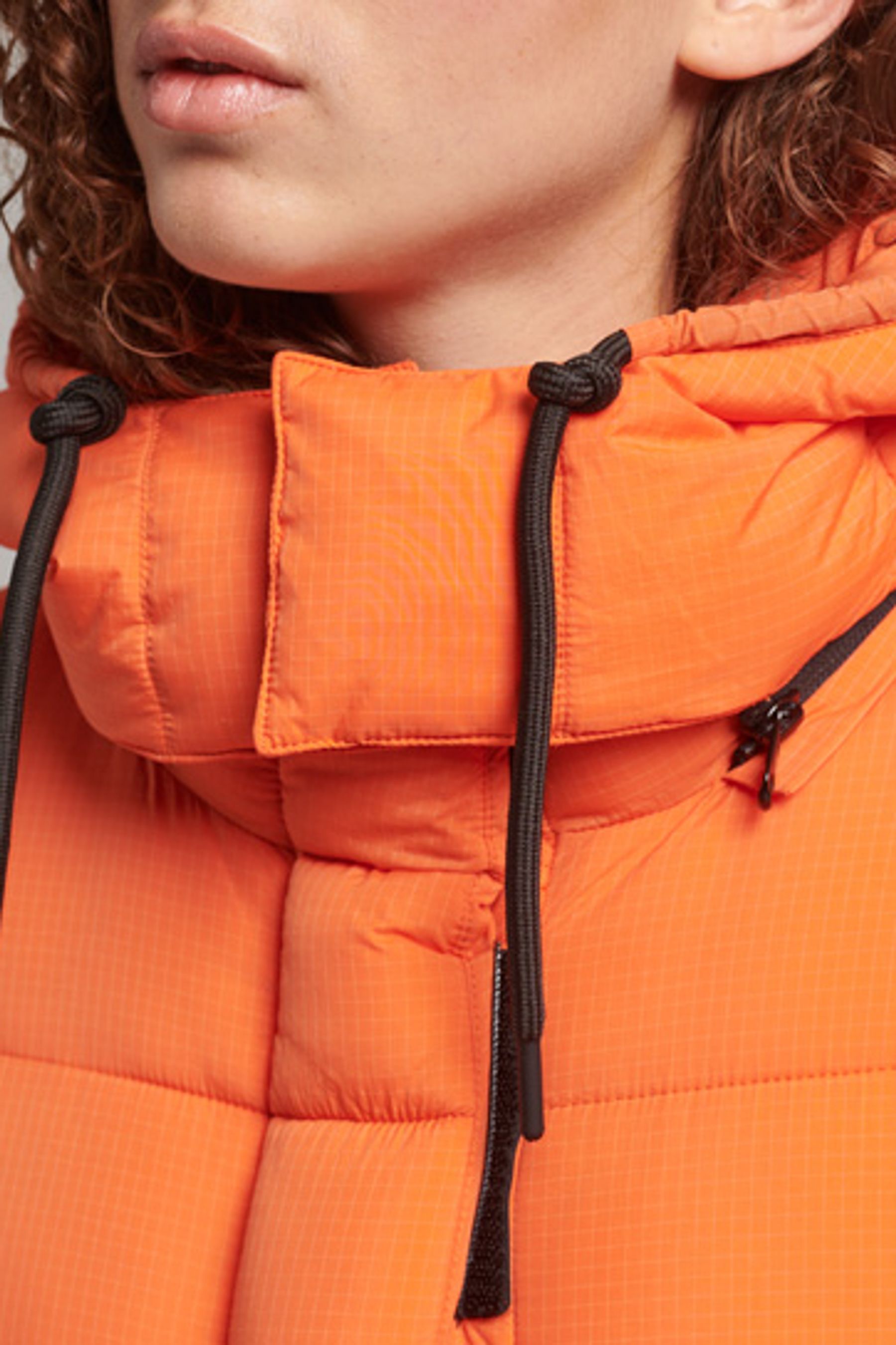 Orange longline jacket shop