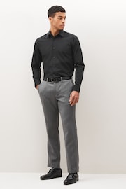 Black Regular Fit Easy Care Single Cuff Shirt - Image 2 of 7