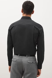 Black Regular Fit Easy Care Single Cuff Shirt - Image 3 of 7