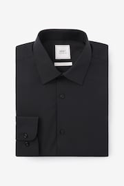 Black Regular Fit Easy Care Single Cuff Shirt - Image 5 of 7