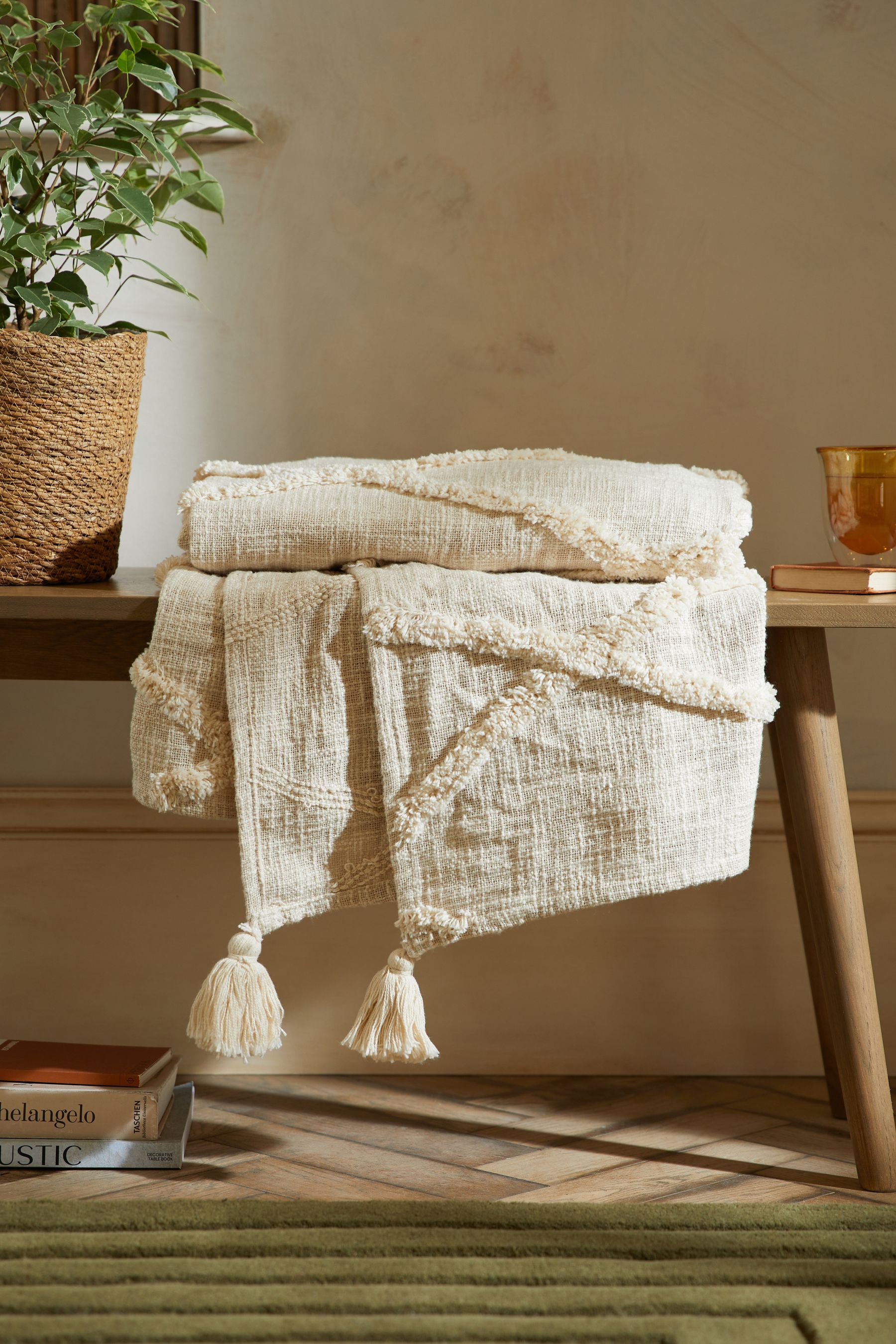 Buy Natural Berber Throw from Next Luxembourg