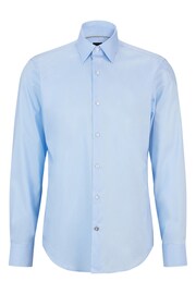 BOSS Blue Regular Fit Poplin Easy Iron Long Sleeve Shirt - Image 6 of 6