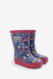 JoJo Maman Bébé Navy Blue Woodland Wellies - Image 1 of 2