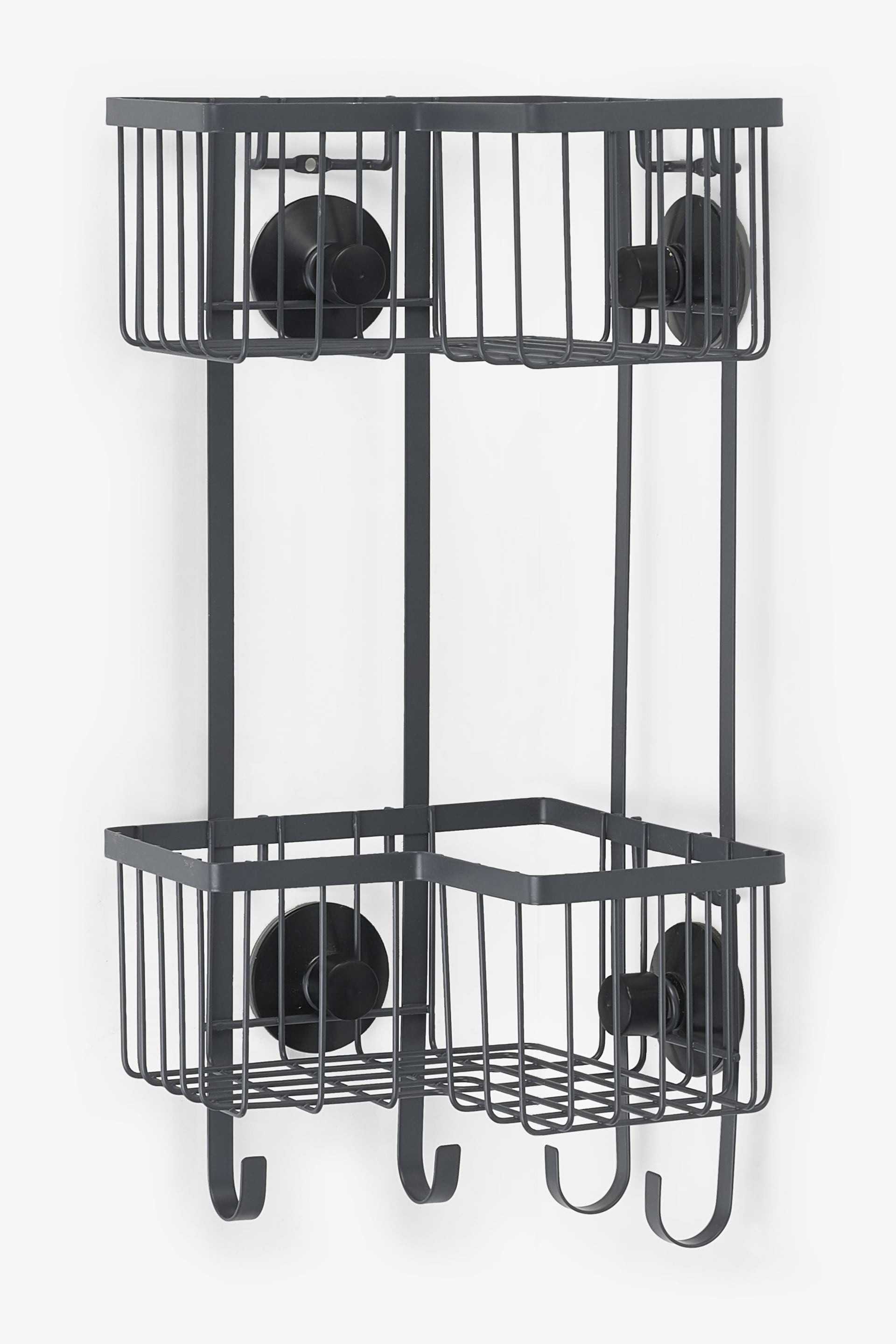 Charcoal Grey Bronx Wire Corner Double Shower Caddy - Image 3 of 3