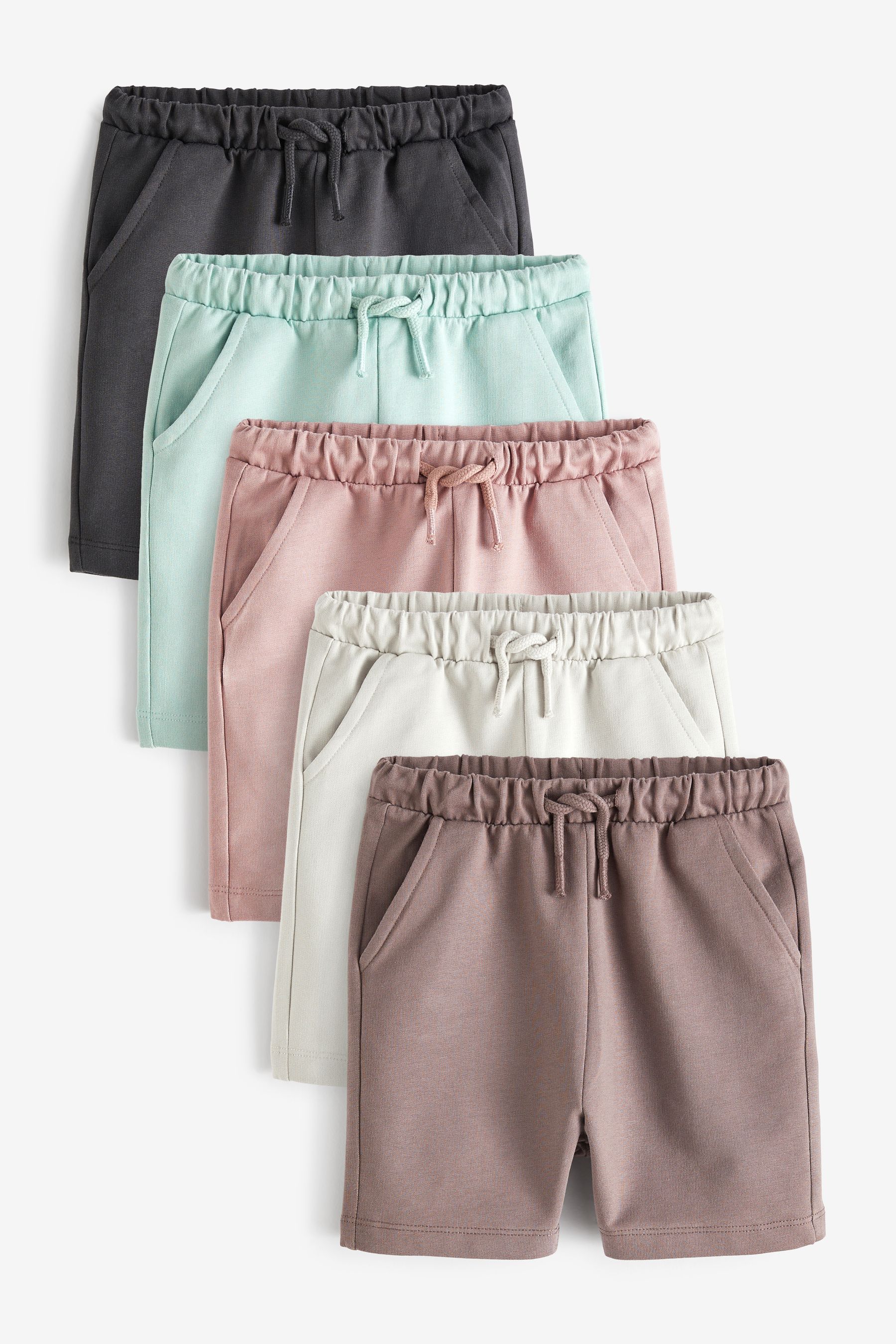 Buy Mineral Blue Charcoal Light Grey 100 Cotton Jersey Shorts 5 Pack 3mths 7yrs from the Next UK online shop