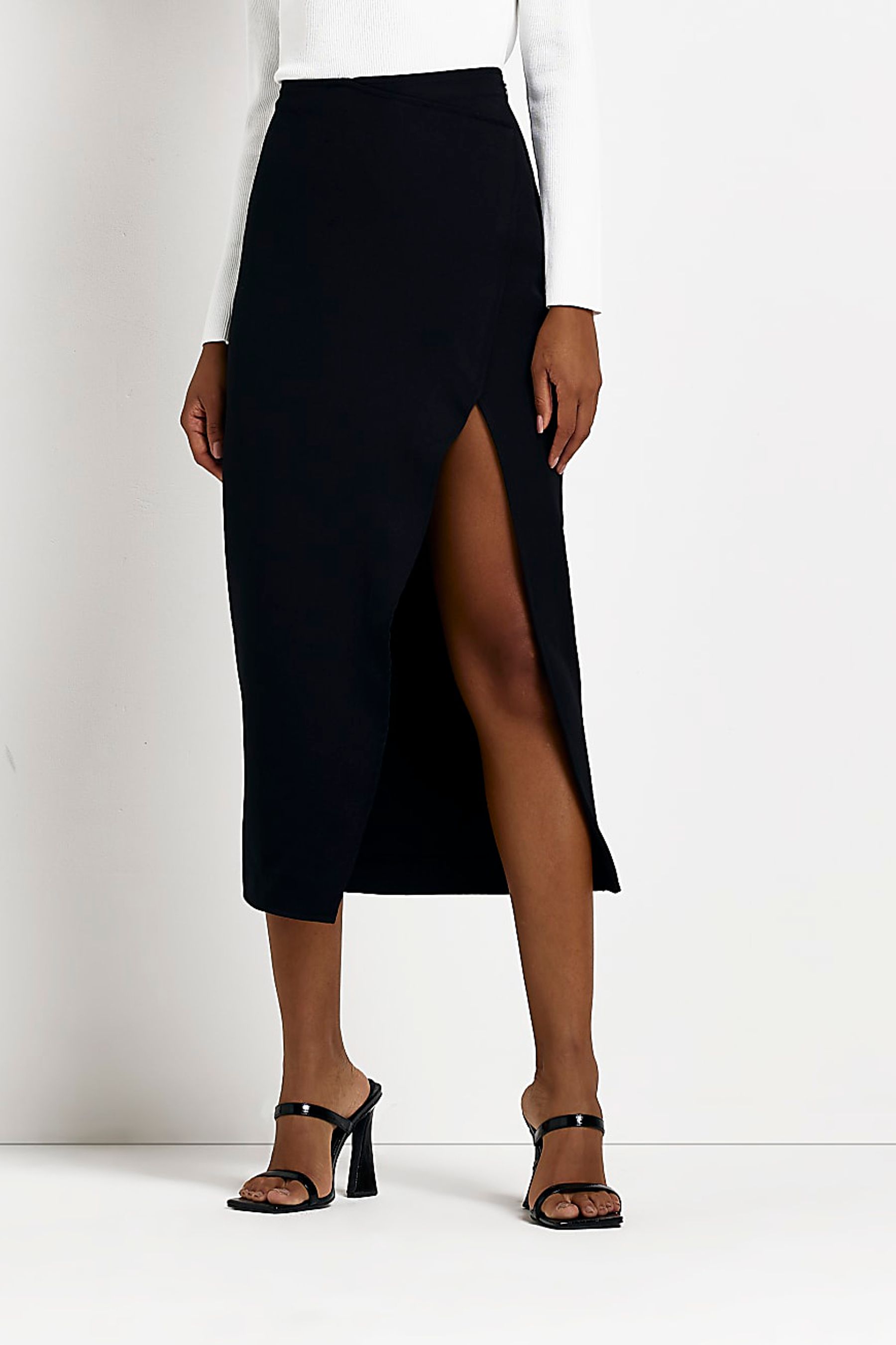 High waisted skirt river island top