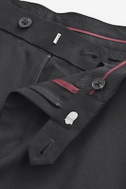 Black Slim Machine Washable Plain Front Smart Trousers - Image 10 of 10