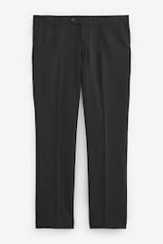 Black Slim Machine Washable Plain Front Smart Trousers - Image 7 of 10