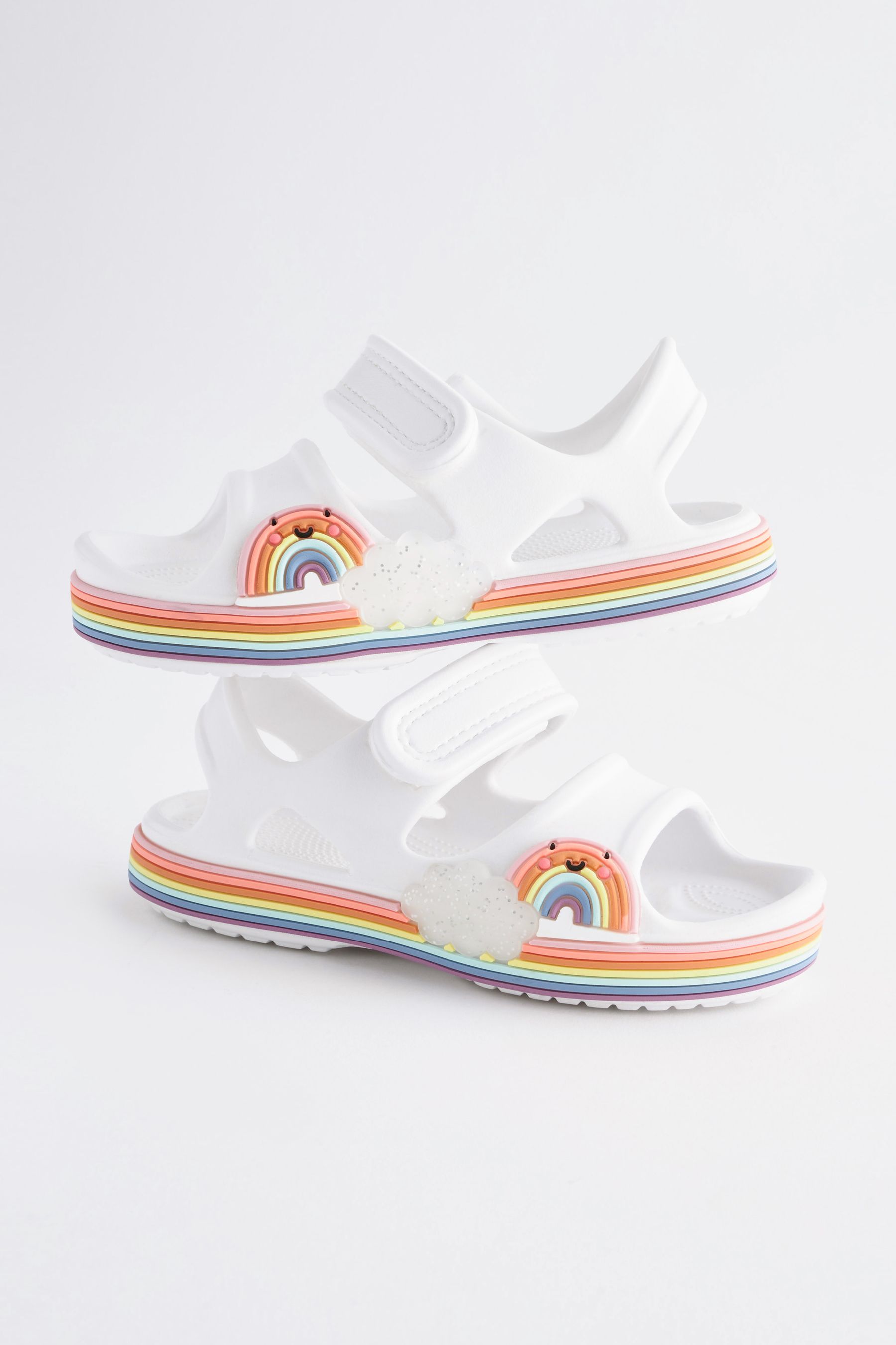 Buy White Rainbow Double Strap Sandals from Next Austria
