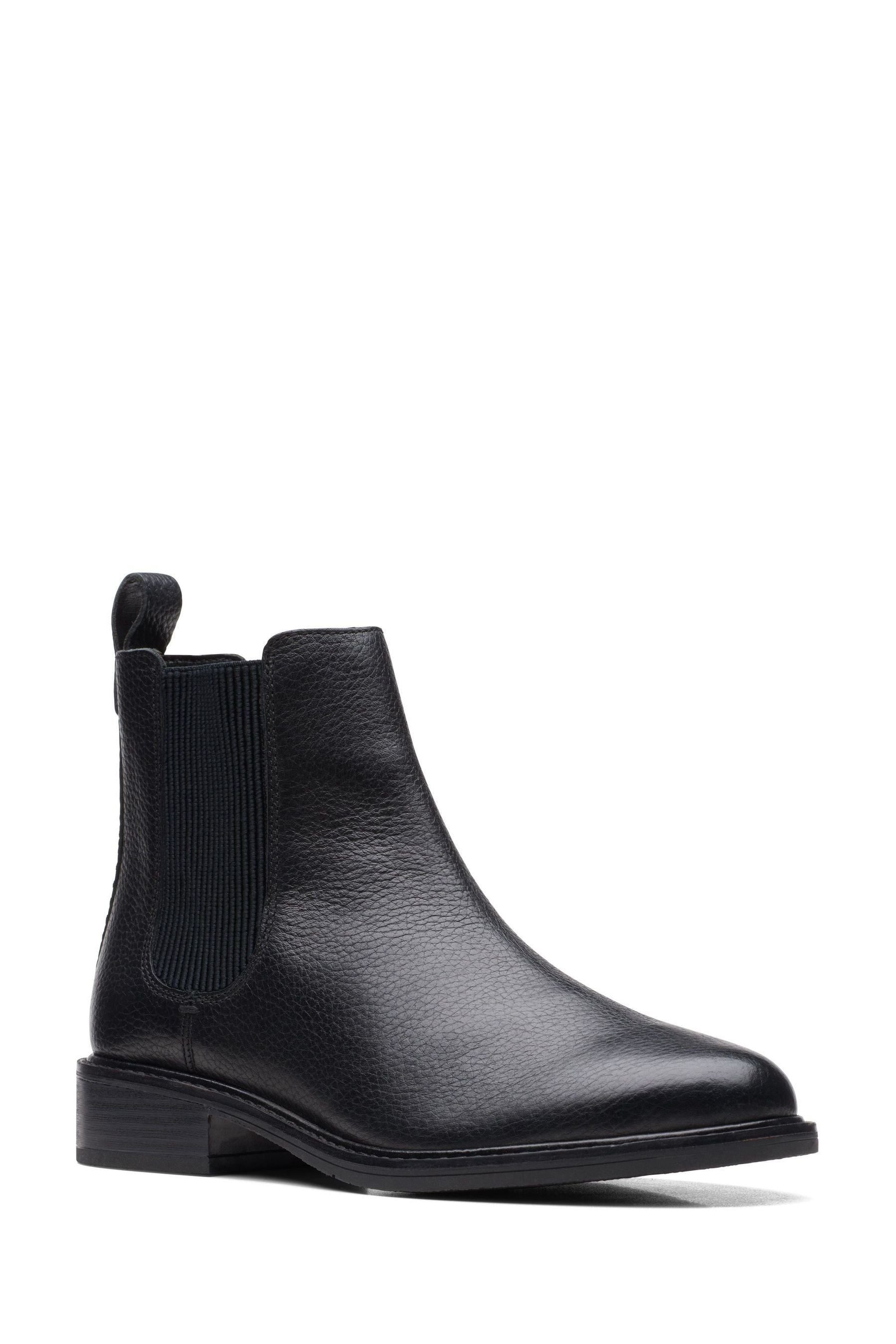Buy Clarks Black Standard Fit F Leather Cologne Arlo Boots from Next Luxembourg
