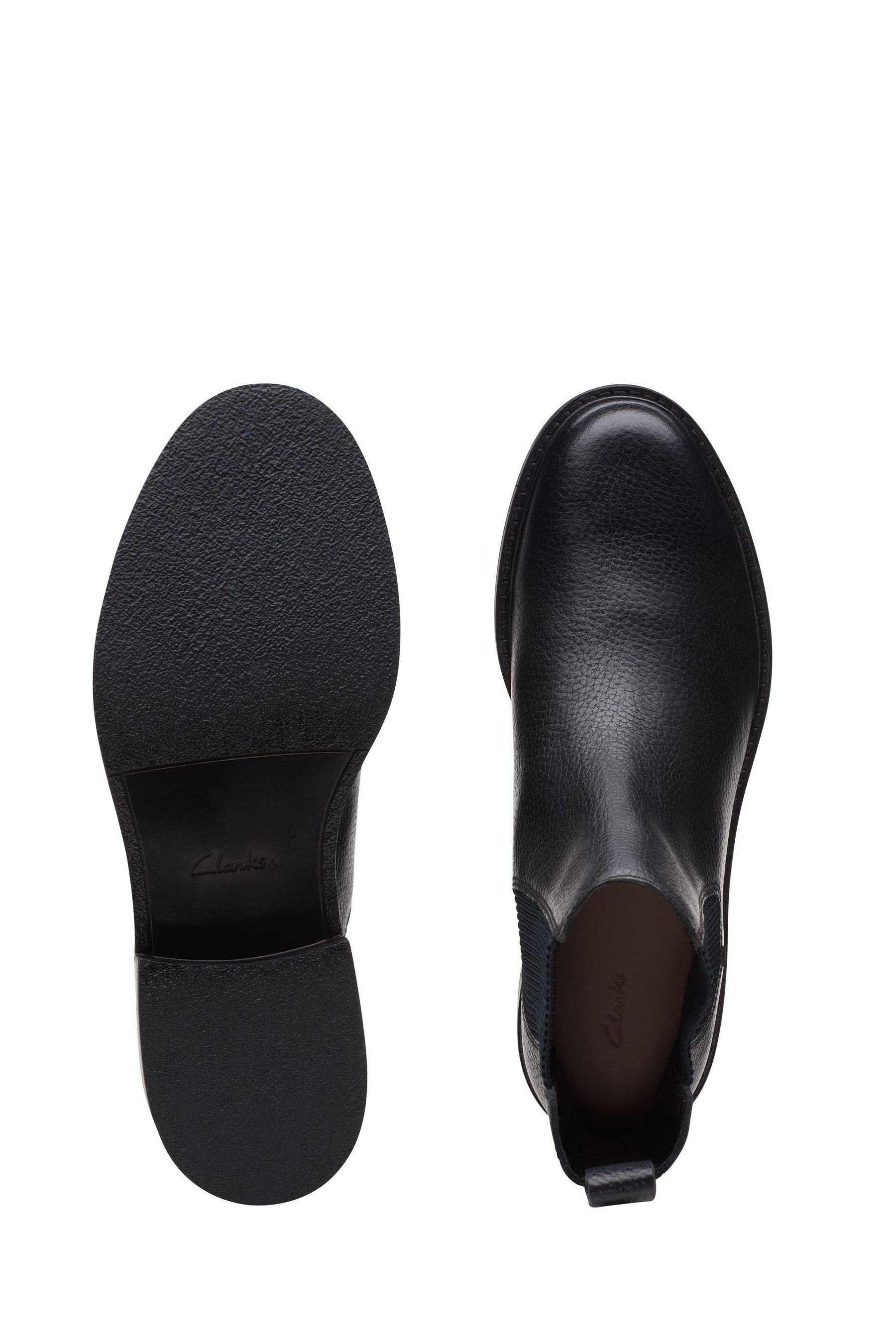 Buy Clarks Black Standard Fit F Leather Cologne Arlo Boots from Next Luxembourg