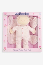 JoJo Maman Bébé Pink Rosie Baby Doll Set - Image 1 of 9