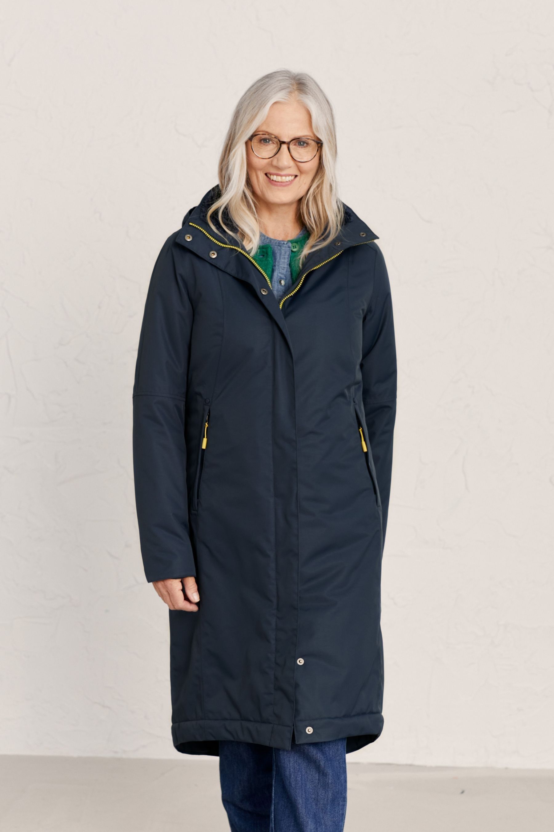 Buy Seasalt Cornwall Navy Blue Tall Waterproof Janelle Coat from the Next UK online shop