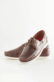 Chestnut Brown Classic Leather Boat Shoes - Image 4 of 7