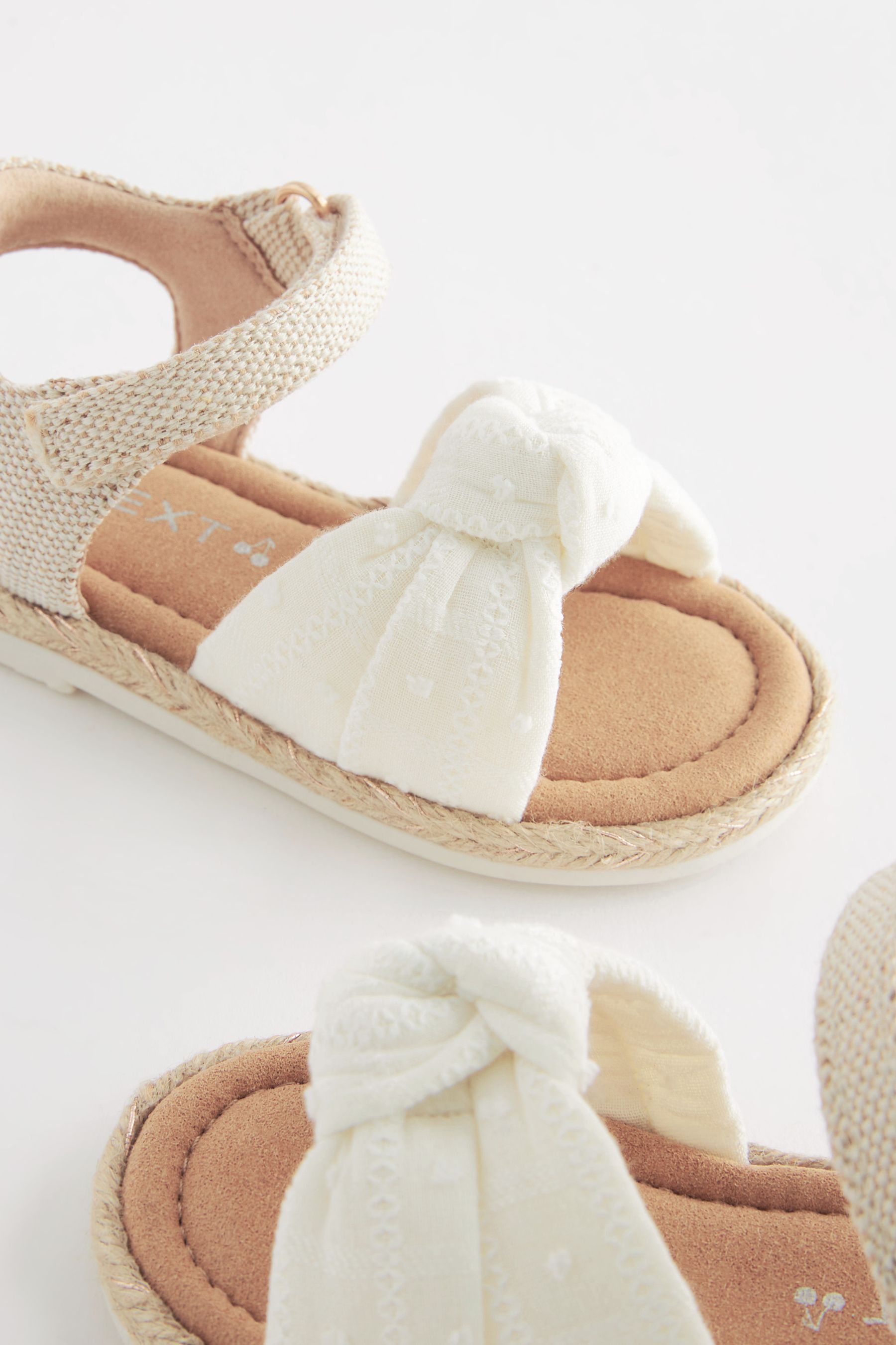 White knot sandals outlet