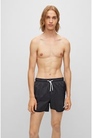 HUGO Haiti Black Swim Shorts - Image 1 of 4