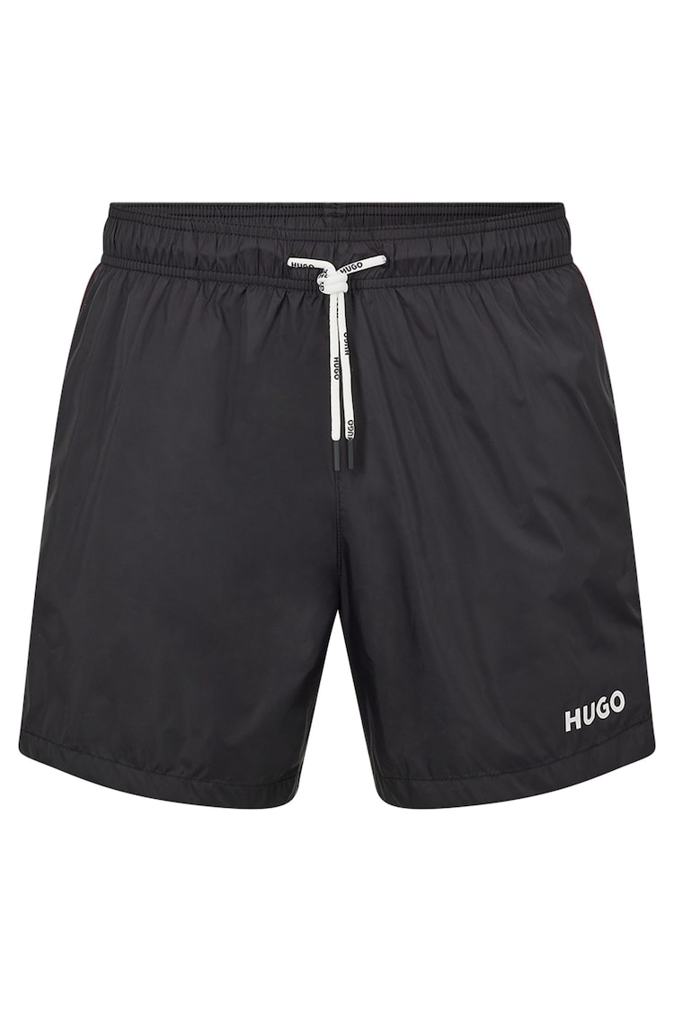 HUGO Black Haiti Swim Shorts - Image 4 of 4