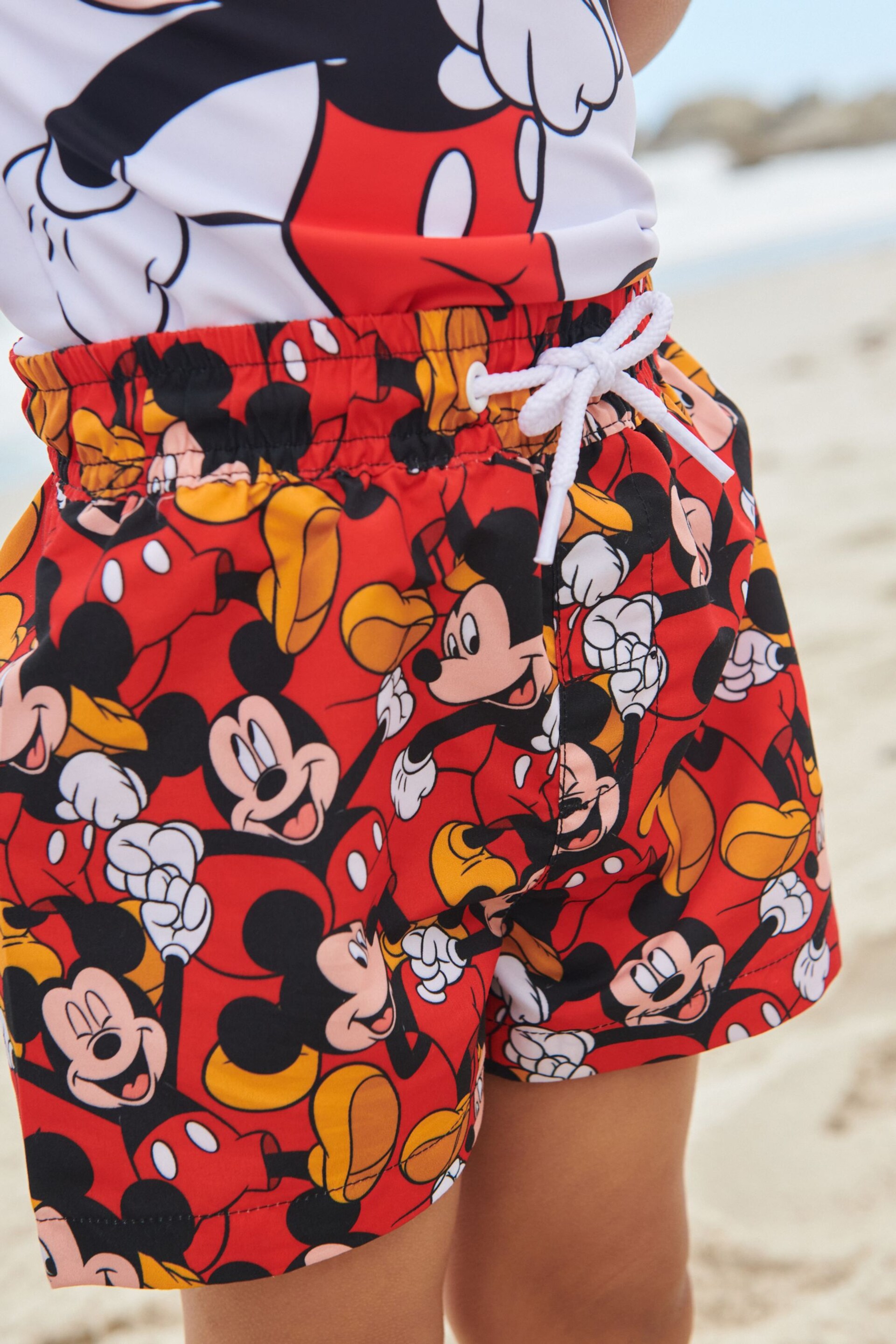 Mickey Mouse Red 2 Piece Sunsafe Top And Shorts Set (3mths-7yrs) - Image 2 of 7