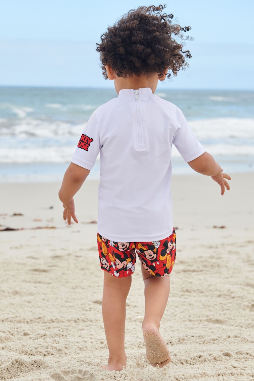 Mickey Mouse Red 2 Piece Sunsafe Top And Shorts Set (3mths-7yrs) - Image 4 of 7