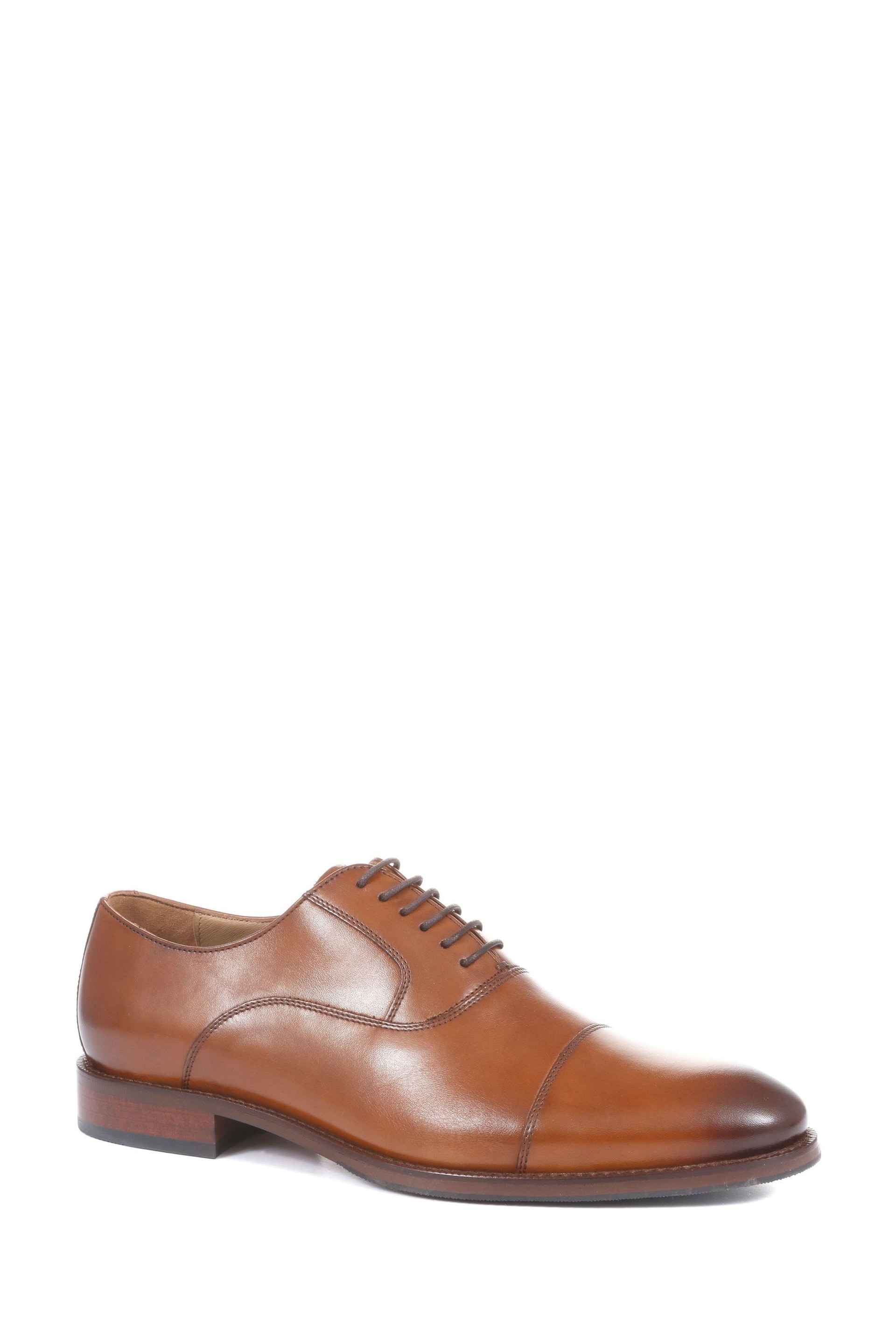 Jones Bootmaker Matthew Tan Leather Oxford Shoes - Image 4 of 5