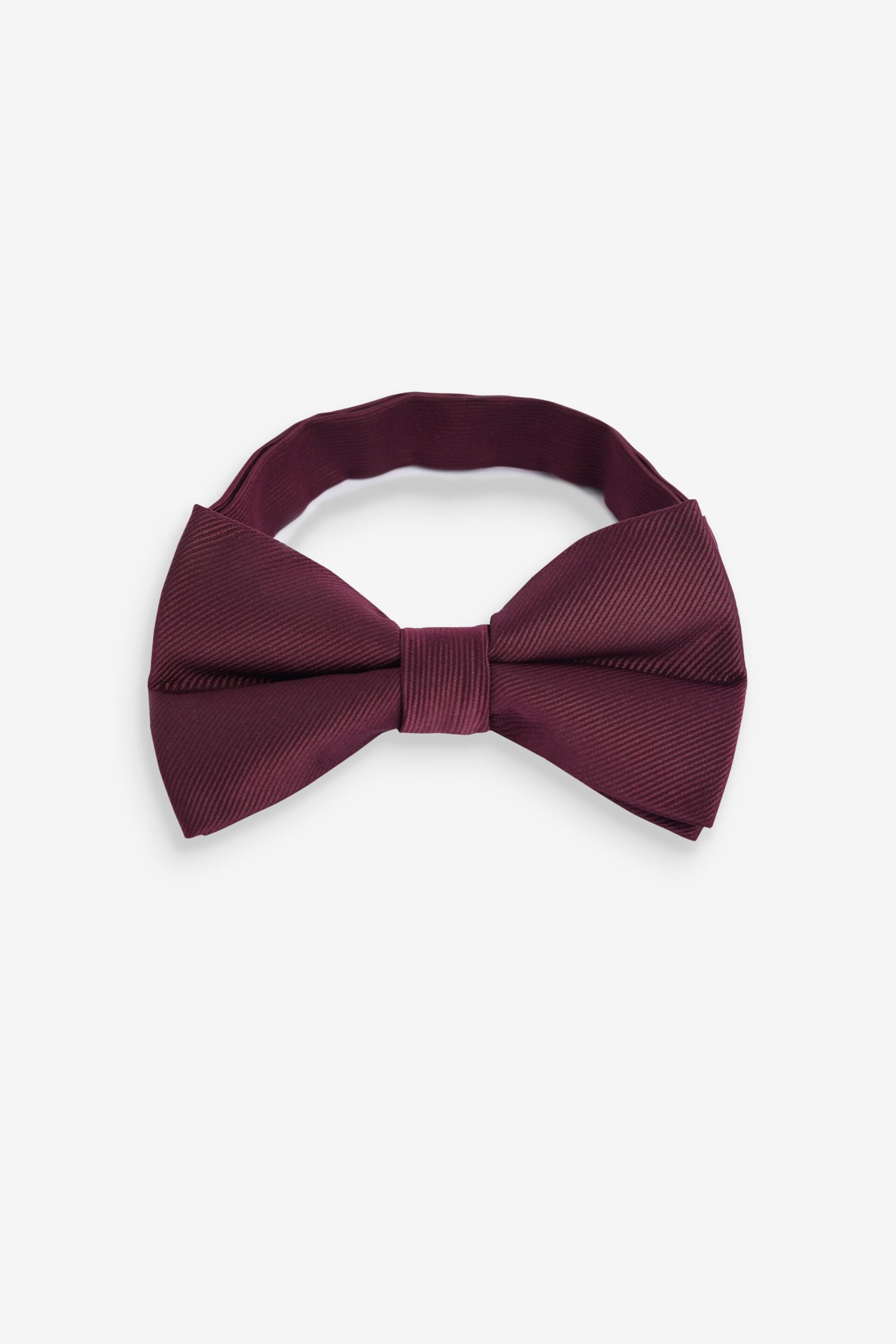 Burgundy Red Recycled Polyester Twill Bow Tie - Image 2 of 7