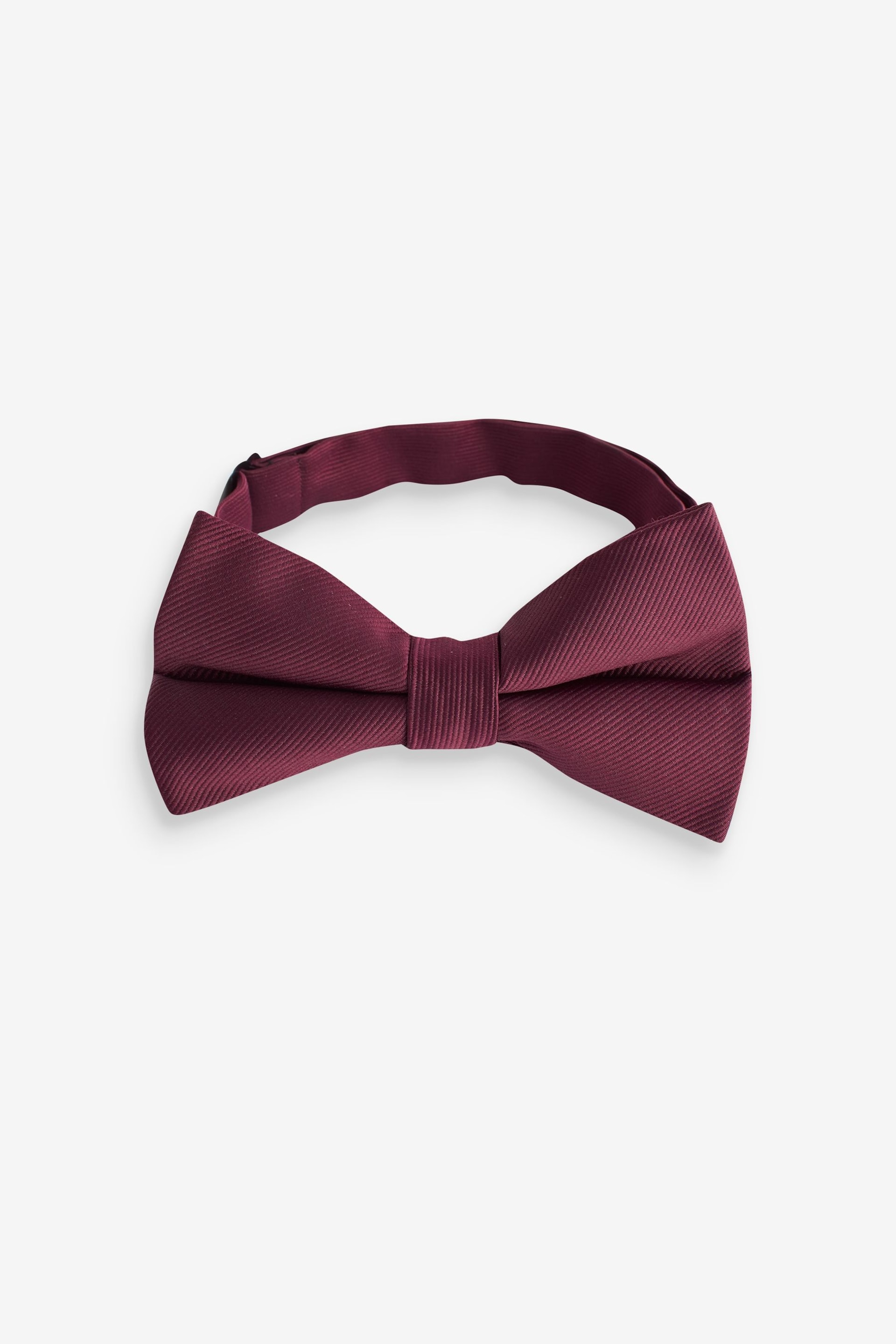 Burgundy Red Recycled Polyester Twill Bow Tie - Image 3 of 7