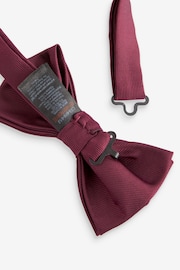 Burgundy Red Recycled Polyester Twill Bow Tie - Image 4 of 7