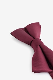 Burgundy Red Recycled Polyester Twill Bow Tie - Image 5 of 7