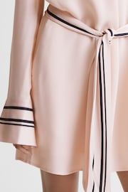 Reiss Nude Feya Stripe Detail Mini Dress - Image 7 of 7